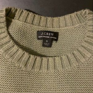 J. Crew Organic Cotton Moss Green Sweater